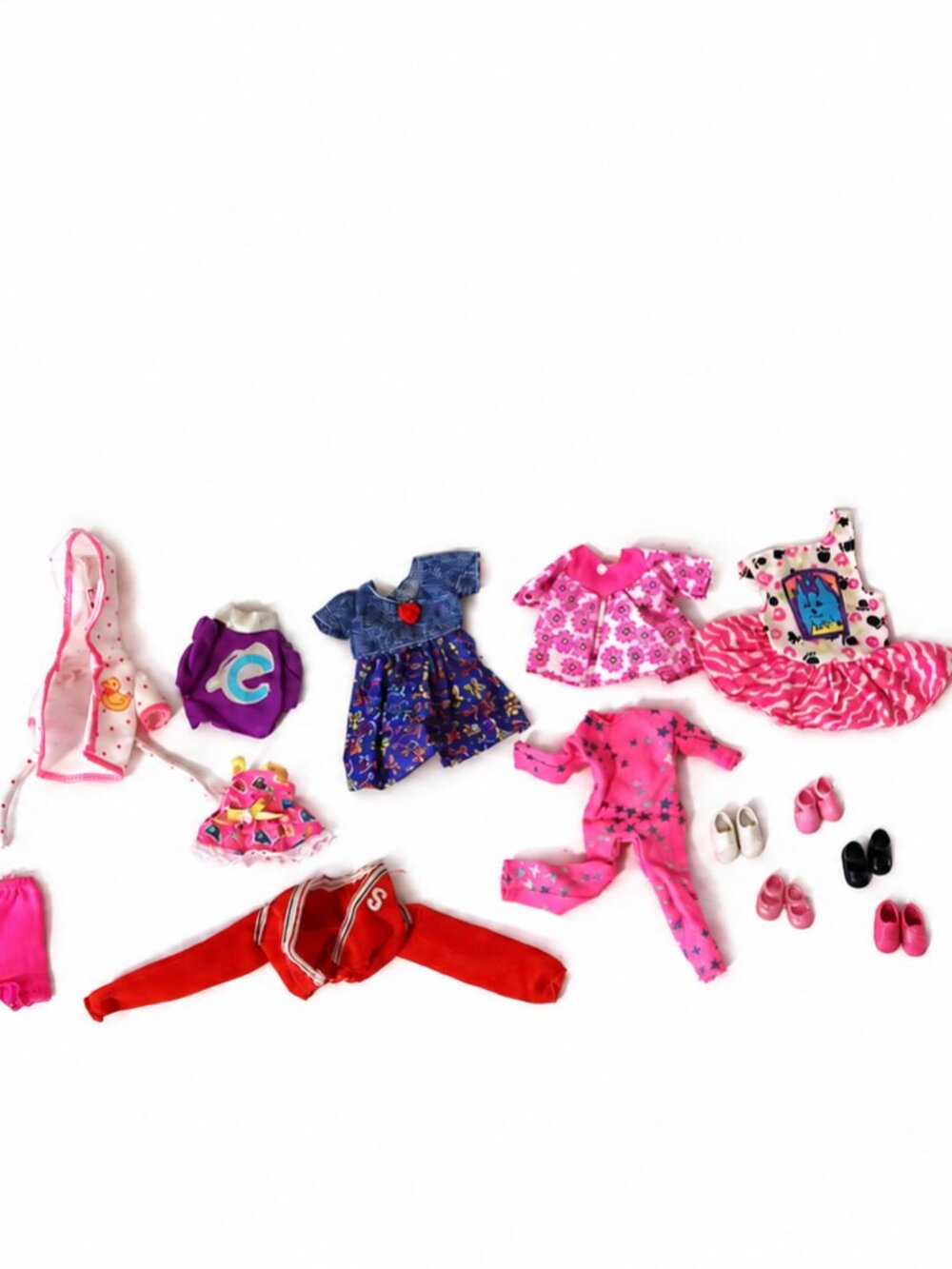 Vintage Skipper & Chipper Barbie Doll Clothes & Shoes Lot